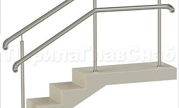 Нержавеющие ограждения с двойным поручнем без ригелей - вариант 2 в Алматы. Готовые проекты ПерилаГлавСнаб Нержавеющие ограждения с двойным поручнем без ригелей - вариант 2 в Алматы. Готовые проекты ПерилаГлавСнаб