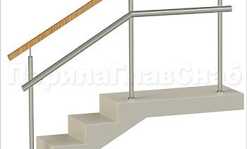 Ограждения с квадратным деревянным поручнем и дополнительным поручнем без ригелей в Алматы. Готовые проекты ПерилаГлавСнаб Ограждения с квадратным деревянным поручнем и дополнительным поручнем без ригелей в Алматы. Готовые проекты ПерилаГлавСнаб