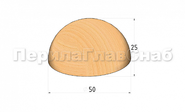 Заглушка для деревянного букового поручня Ø50.8 мм Ф-0842-2 2