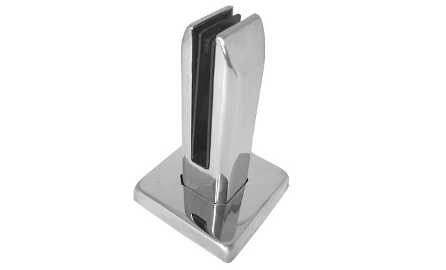 Cтеклодержатель напольный, плоский 45х50х160 мм, для стекла 10 - 12 мм, полированный, без сверления стекла AISI 201 k282-201 3 Cтеклодержатель напольный, плоский 45х50х160 мм, для стекла 10 - 12 мм, полированный, без сверления стекла AISI 201 k282-201 3