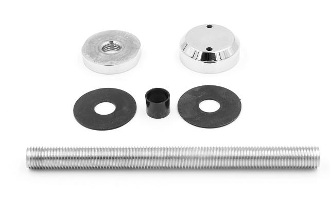 Комплект торцевого крепления несущего стекла, шпилька AISI316, гайка-шайба Ø50х10х18 мм с внутренней резьбой М16, полированный k277-2 4