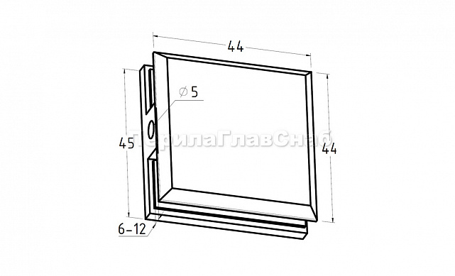 Коннектор для душевой кабины стена-стекло 45х45, цинк, вырез 67, цинк-хром полированный Фt730 PZn 2 Коннектор для душевой кабины стена-стекло 45х45, цинк, вырез 67, цинк-хром полированный Фt730 PZn 2