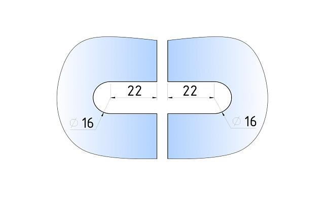 Коннектор для душевой кабины стекло-стекло 135°, цинковый сплав, черная  t736 BZn 3