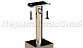 Готовая стойка 40х40х950 мм, деревянная, со вставками из нержавеющей стали 2х100 мм с 2 пластинчатыми стеклодержателями, под золото k740-2-G