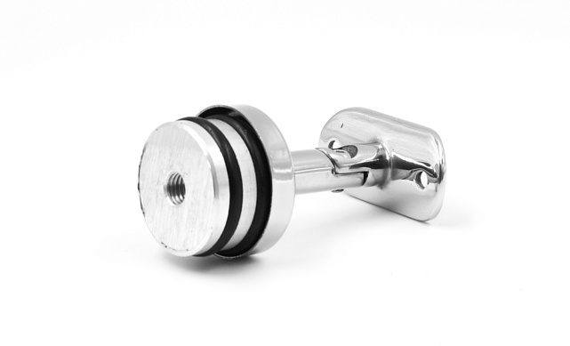 Наконечник палец с алюминиевой системой фиксации на стойке Ø42.4х1.5 мм, регулируемым ложементом под поручень Ø50.8 мм, полированный, литой, нержавеющий AISI 304 k206 4 Наконечник палец с алюминиевой системой фиксации на стойке Ø42.4х1.5 мм, регулируемым ложементом под поручень Ø50.8 мм, полированный, литой, нержавеющий AISI 304 k206 4