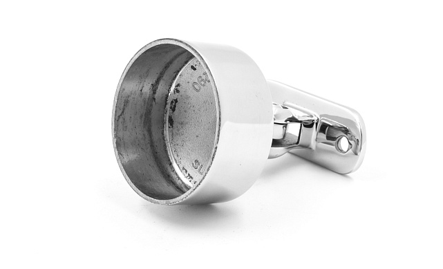 Наконечник шарнирный на стойку Ø50.8 мм, под поручень Ø50.8 мм, наружный, литой, полированный, нержавеющий (AISI 304) k326-4 4 Наконечник шарнирный на стойку Ø50.8 мм, под поручень Ø50.8 мм, наружный, литой, полированный, нержавеющий (AISI 304) k326-4 4