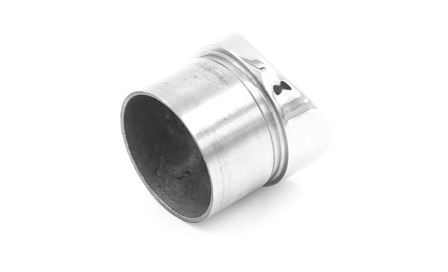 Наконечник седловина прямая 90° на стойку Ø38.1 мм, под поручень Ø50.8 мм, литая, полированная, AISI 304, k044-1 4