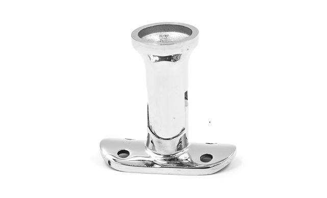 Наконечник стойки "колокольчик" на плоскость, с ложе под Ø50.8 мм, литой, полированный (aisi 304) k203-2  8