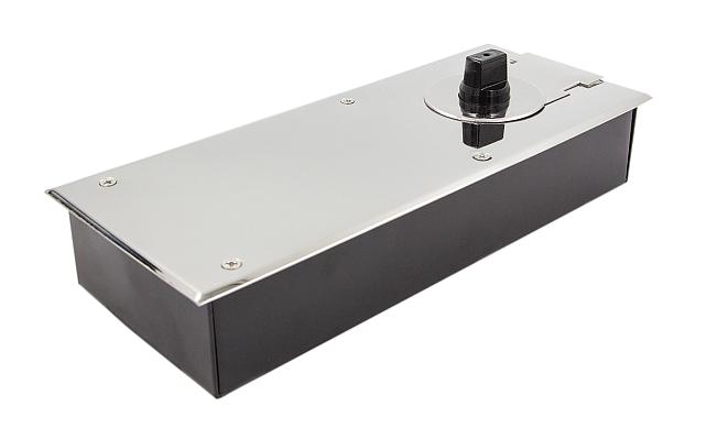 Доводчик для стеклянной двери до 80 кг EN2, напольный, 500 тыс. циклов, нержавеющая сталь AISI 304, полированная t182 PSS 5