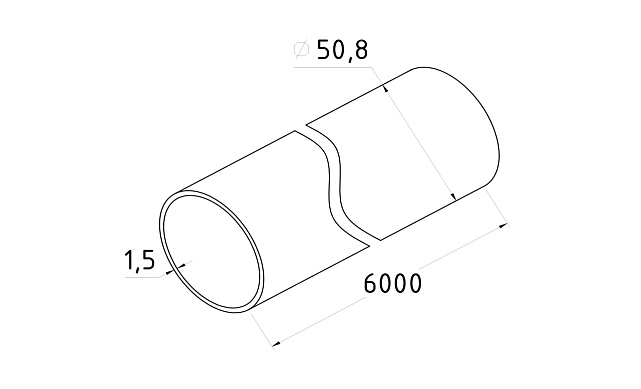 Труба нержавеющая AISI 304, Ø50.8 x 1.5 х 6м, полированная Rk855 3 Труба нержавеющая AISI 304, Ø50.8 x 1.5 х 6м, полированная Rk855 3
