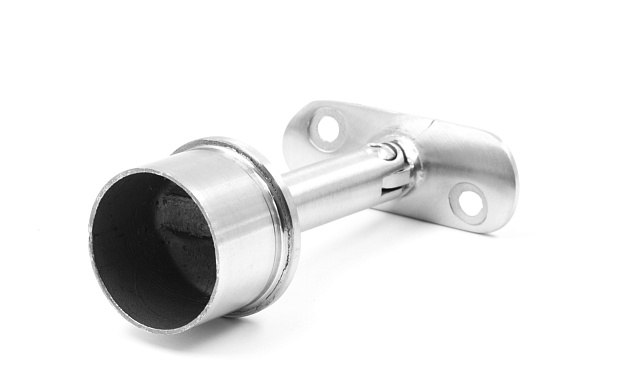 Наконечник палец с регулируемым ложементом под поручень Ø50.8 мм, на стойку Ø38.1х1.5 мм, литой, шлифованный (AISI 304) k006-4 4 Наконечник палец с регулируемым ложементом под поручень Ø50.8 мм, на стойку Ø38.1х1.5 мм, литой, шлифованный (AISI 304) k006-4 4