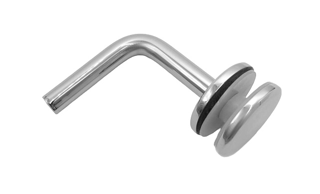 Держатель поручня к стеклу, вынос 60х70, Ø43х5 мм для стекла 10-12мм, (AISI 304) k008-5 6 Держатель поручня к стеклу, вынос 60х70, Ø43х5 мм для стекла 10-12мм, (AISI 304) k008-5 6