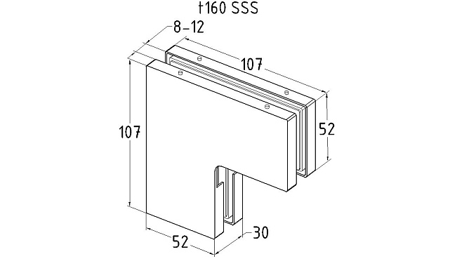 Фитинг угловой большой, шлифованный t160 SSS 4 Фитинг угловой большой, шлифованный t160 SSS 4
