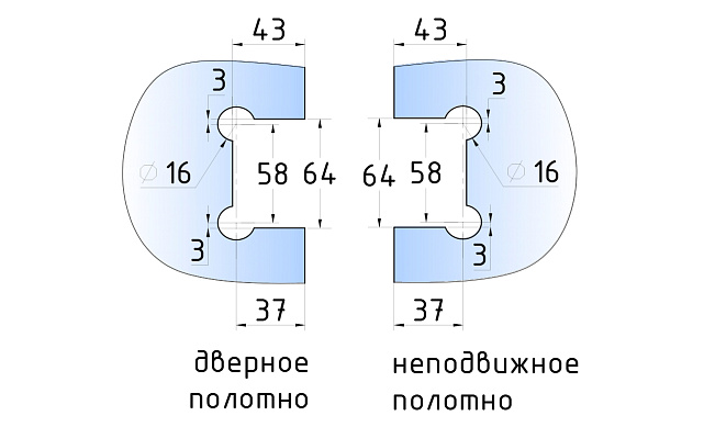 Петля для душевой кабины стекло-стекло 180° 90х55 мм, шлифованная  t303 SSS 5 Петля для душевой кабины стекло-стекло 180° 90х55 мм, шлифованная  t303 SSS 5
