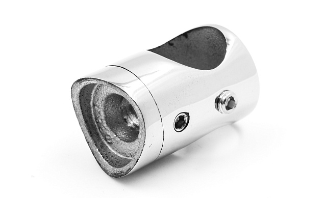 Ригеледержатель на стойку Ø38.1хØ16.8 мм, полированный, литой (AISI 316) k018-4 3 Ригеледержатель на стойку Ø38.1хØ16.8 мм, полированный, литой (AISI 316) k018-4 3