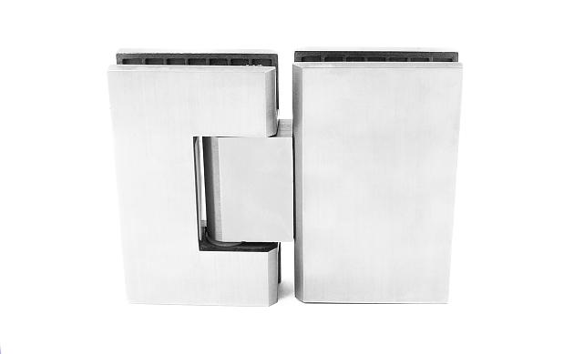 Петля для душевой кабины стекло-стекло 180° 90х55 мм AISI 304 шлифованная t303-2 SSS 7