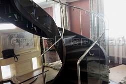 Стеклянные перила для винтовых лестниц в Алматы. Готовые проекты ПерилаГлавСнаб - фото 10