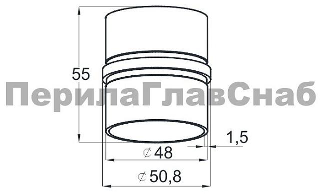 Соединитель трубы Ø50.8 мм, (AISI 304) k087 2