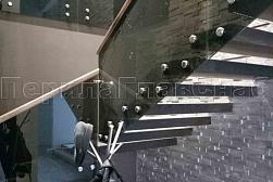 Стеклянные перила для колодезных лестниц в Алматы. Готовые проекты ПерилаГлавСнаб - фото 6