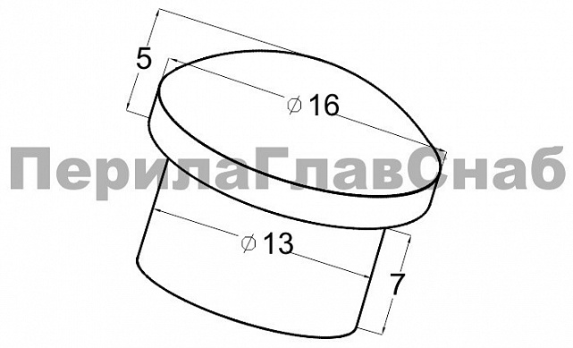 Заглушка для трубы Ø16 мм сферическая литая золотая k264-88  2 Заглушка для трубы Ø16 мм сферическая литая золотая k264-88  2