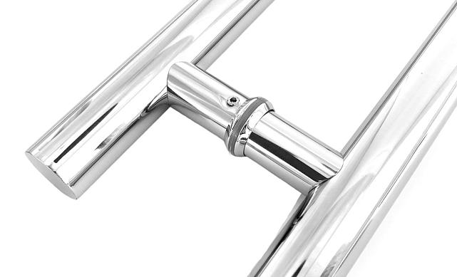 Ручка для стеклянной двери рейлинг двухсторонняя для стекла 8-12 мм, 32х825х1000 мм, полированная t633-1000 PSS 3