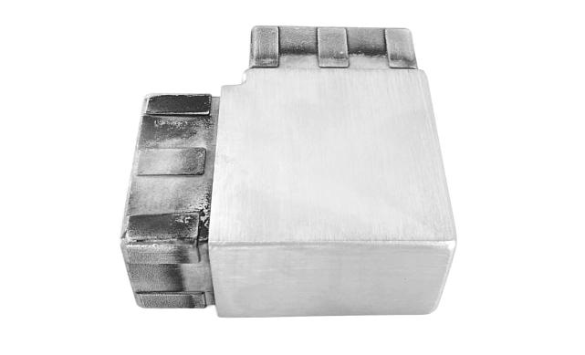 Отвод для поручня с пазом 40х60 мм, шлифованный (AISI 304) Фk542-2 3