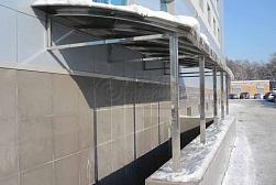 Козырьки и навесы на металлокаркасе в Алматы. Готовые проекты ПерилаГлавСнаб - фото 21