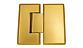 Петля для душевой кабины стекло-стекло 180°, 90*55, цинк, под золото t303 Zn Gold