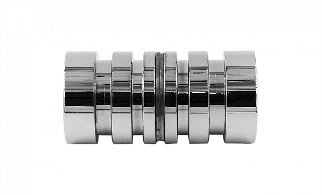 Ручка-кноб для двери 32х38 мм латунь-хром, полированная t694 PC 3