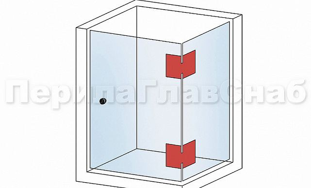Петля для душевой кабины стекло-стекло 90° 90х55 мм цинк, полированная t304 PZn 2 Петля для душевой кабины стекло-стекло 90° 90х55 мм цинк, полированная t304 PZn 2