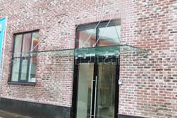 Стеклянные козырьки на вантах в Алматы. Готовые проекты ПерилаГлавСнаб - фото 23