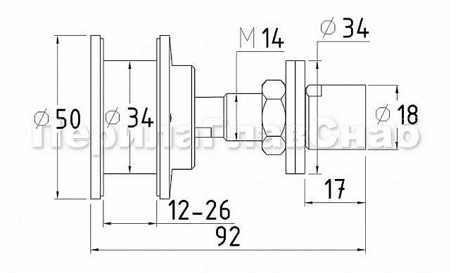 Стеклодержатель (рутель) под стекло от 16 до 28 мм, полированный (AISI 304) k269-3 3 Стеклодержатель (рутель) под стекло от 16 до 28 мм, полированный (AISI 304) k269-3 3