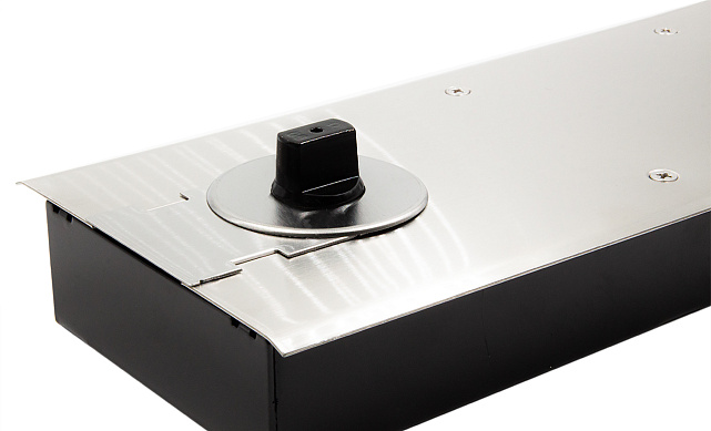 Доводчик для стеклянной двери до 80 кг EN3, напольный, 500 тыс. циклов, нержавеющая сталь AISI 304, шлифованная t183 SSS 5 Доводчик для стеклянной двери до 80 кг EN3, напольный, 500 тыс. циклов, нержавеющая сталь AISI 304, шлифованная t183 SSS 5