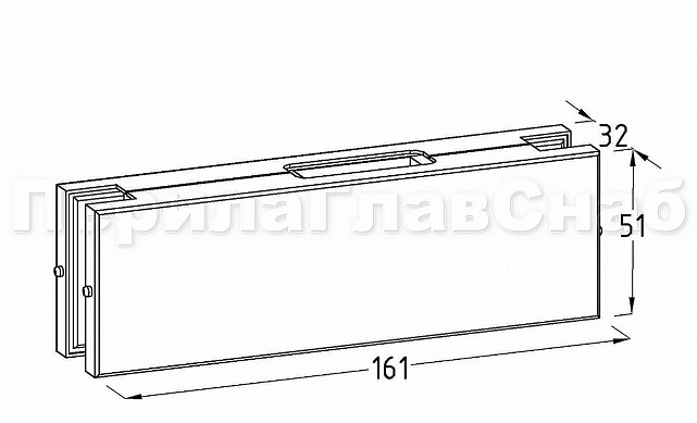 Ответная часть к центральному замку t152, полированная, вырез 13 t153 PSS 2 Ответная часть к центральному замку t152, полированная, вырез 13 t153 PSS 2