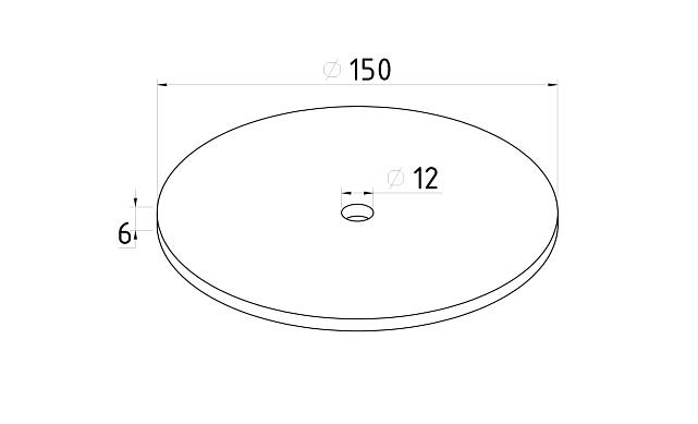 Прессованный круг 150х6х12мм 3SF P-1143 2