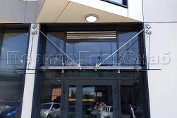 Стеклянные козырьки на вантах в Алматы. Готовые проекты ПерилаГлавСнаб - фото 9