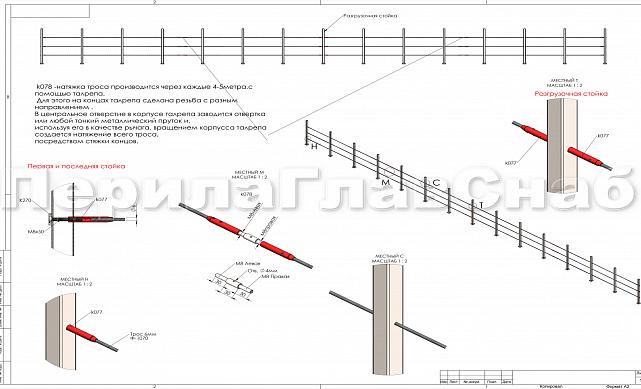 Талреп для тросика, нержавеющий, полированный (AISI 304) k078 3