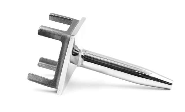 Наконечник палец (солдатик) на стойку из профильной трубы 40х40х1.5 мм, литой, усеченный, облегченный, полированный, нержавеющий AISI 304 k285-2 4 Наконечник палец (солдатик) на стойку из профильной трубы 40х40х1.5 мм, литой, усеченный, облегченный, полированный, нержавеющий AISI 304 k285-2 4