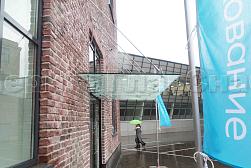 Стеклянные козырьки на вантах в Алматы. Готовые проекты ПерилаГлавСнаб - фото 22