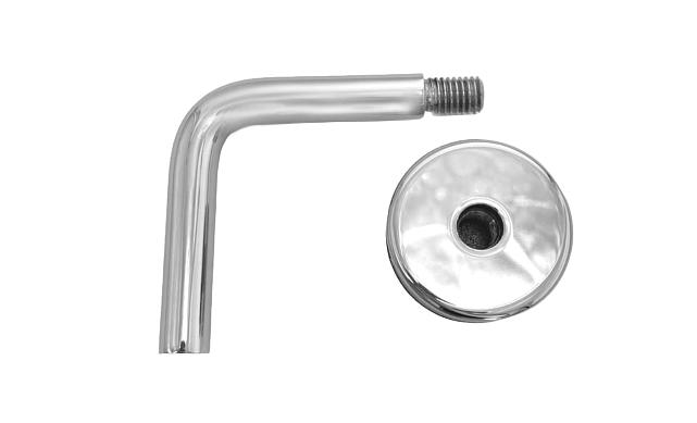 Держатель поручня к стеклу, вынос 60х70, Ø43х5 мм для стекла 10-12мм, (AISI 304) k008-5 7