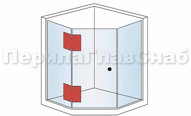 Петля для душевой стекло-стекло 90х55 мм, 135°, нержавеющая сталь AISI 304, шлифованная t302 SSS 2 Петля для душевой стекло-стекло 90х55 мм, 135°, нержавеющая сталь AISI 304, шлифованная t302 SSS 2
