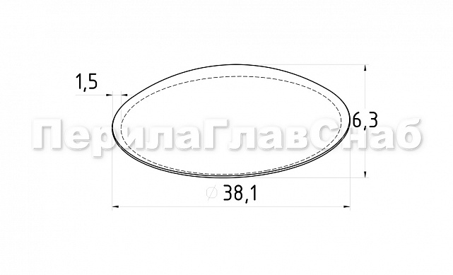Заглушка сварная для трубы Ø38.1 мм полированная (AISI 304) k058 3 Заглушка сварная для трубы Ø38.1 мм полированная (AISI 304) k058 3