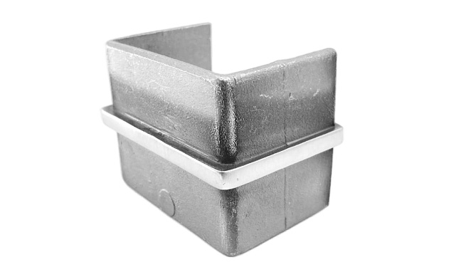 Соединитель для поручня с пазом 40х60 мм, шлифованный (AISI 304) Фk541-2 5 Соединитель для поручня с пазом 40х60 мм, шлифованный (AISI 304) Фk541-2 5