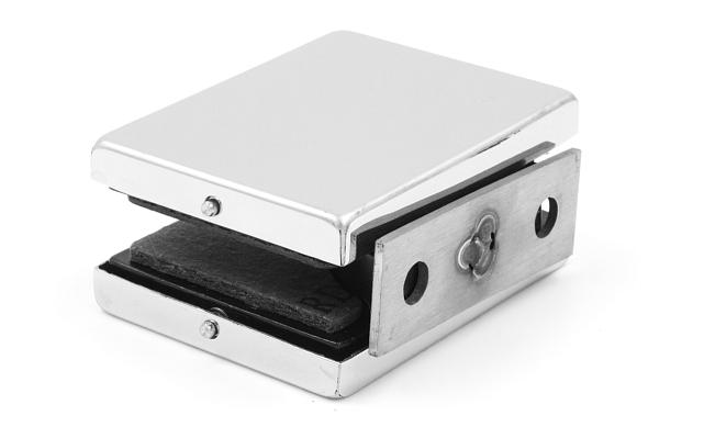 Коннектор стена-стекло с монтажной пластиной, полированный, вырез 09 t192 PSS 7