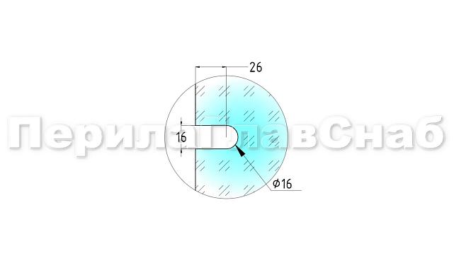 Коннектор для душевой кабины стена-стекло 90°, 45х45, полированный t722-2 PSS 2