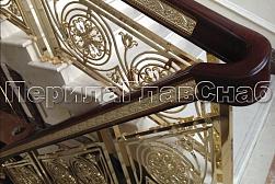 Латунные перила под золото в Алматы. Готовые проекты ПерилаГлавСнаб - фото 11
