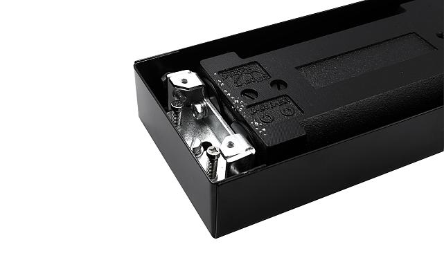 Доводчик для стеклянной двери до 100 кг EN4, напольный, 500 тыс, циклов, нержавеющая сталь AISI 304, шлифованная t184-3 SSS 4