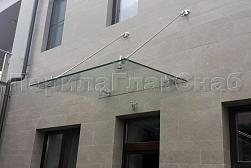 Стеклянные козырьки на вантах в Алматы. Готовые проекты ПерилаГлавСнаб - фото 20