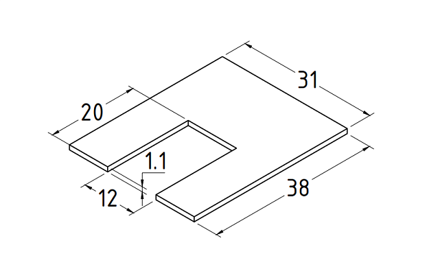 Торцевая заглушка для зажимного профиля, металл, т40 t40-12-30 SSS 2