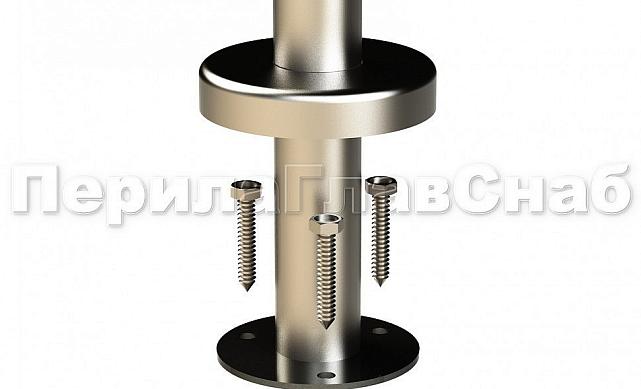 Стойка круглая  Ø38.1: 2 пластинчатых стеклодержателя, полированная, высота 950 мм (AISI 304) k729 4 Стойка круглая  Ø38.1: 2 пластинчатых стеклодержателя, полированная, высота 950 мм (AISI 304) k729 4